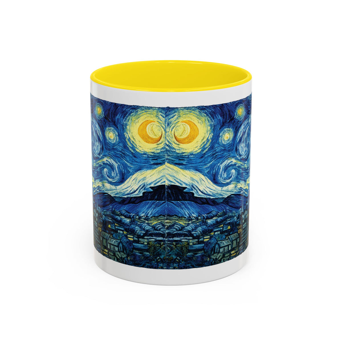 Starry Night Accent Coffee Mug — Van Gogh Style Night Sky Coffee Cup (11/15oz)