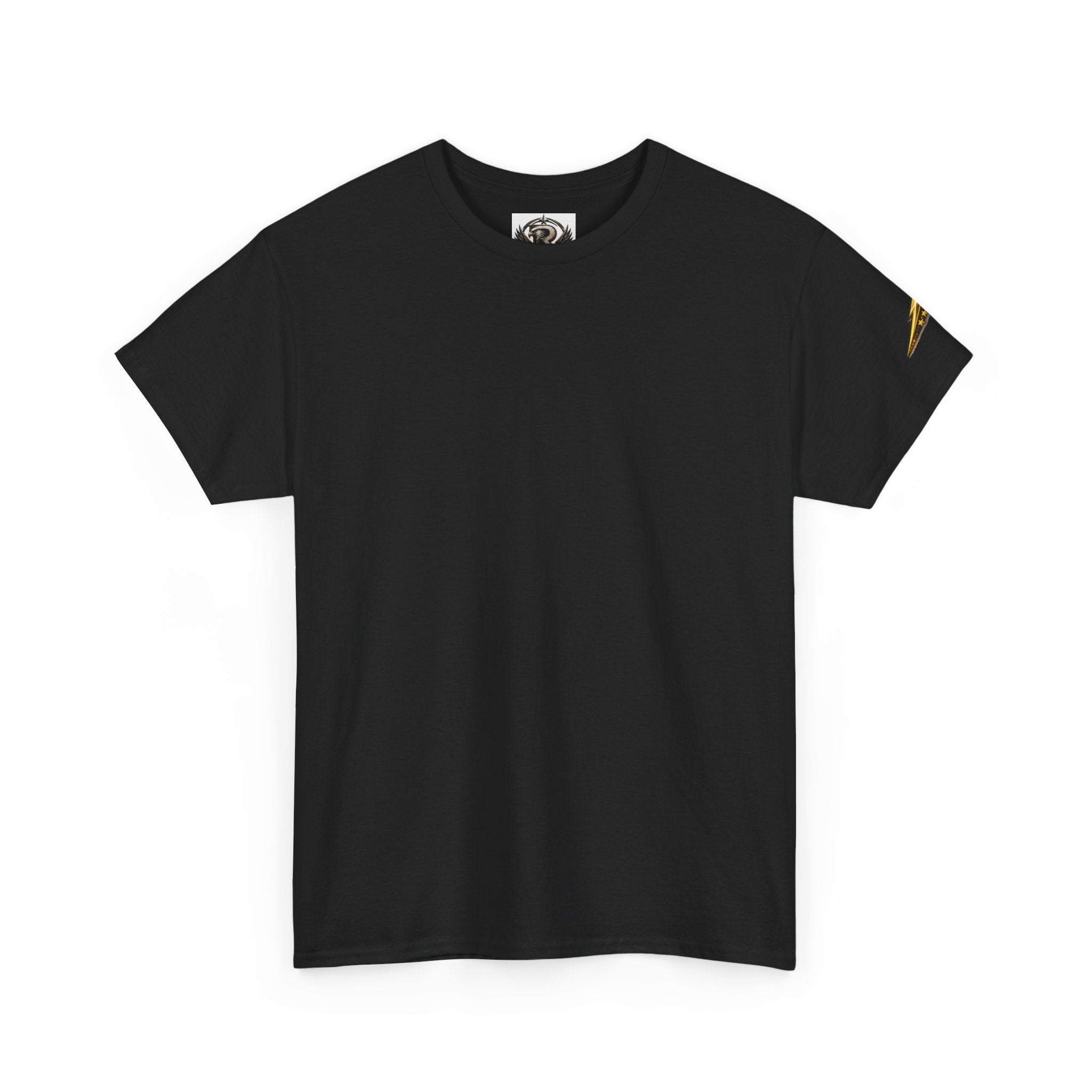 Fire-Breathing Horse Graphic Tee — Mythic Black Stallion Back Print