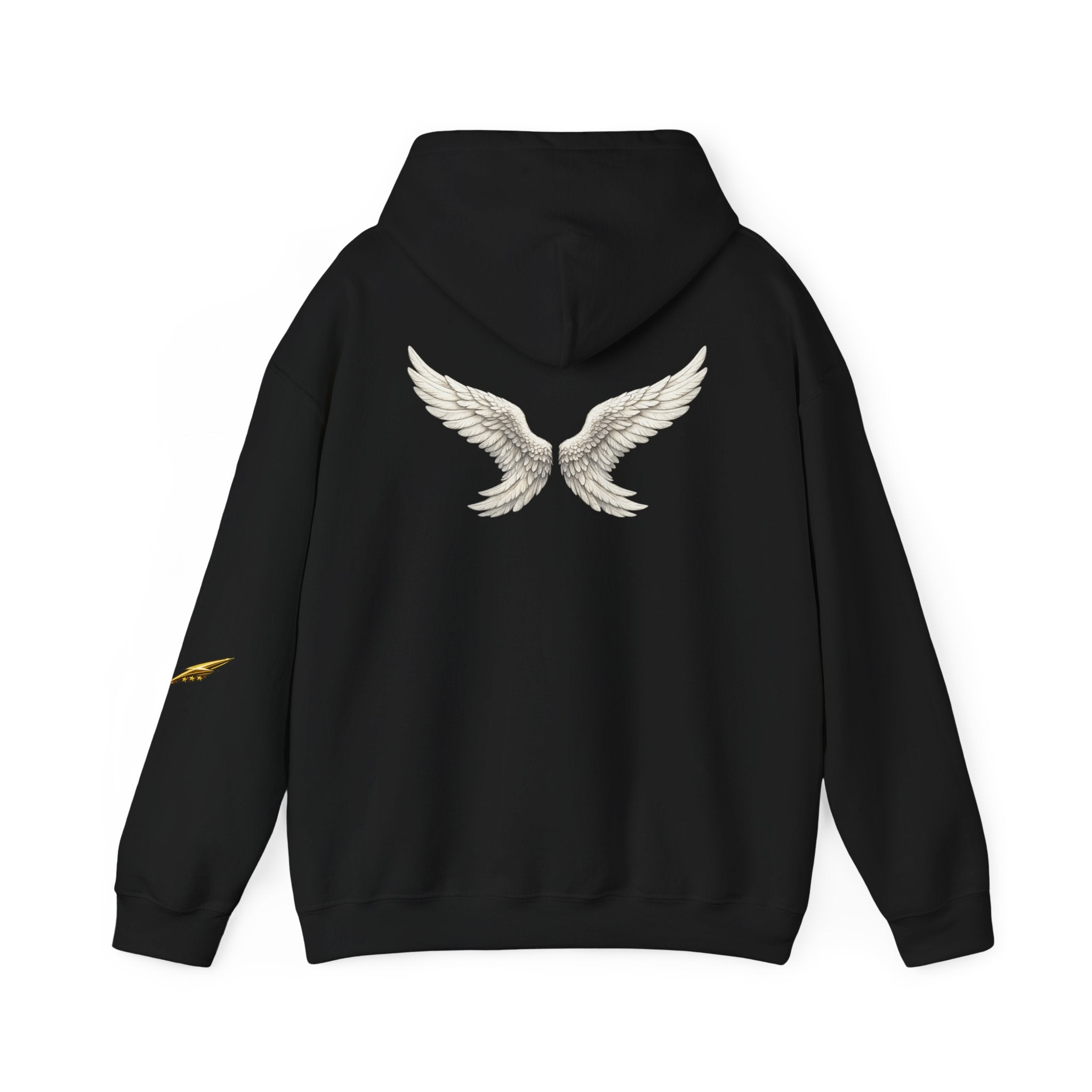 Angel Wings Hoodie — White Back Graphic Pullover