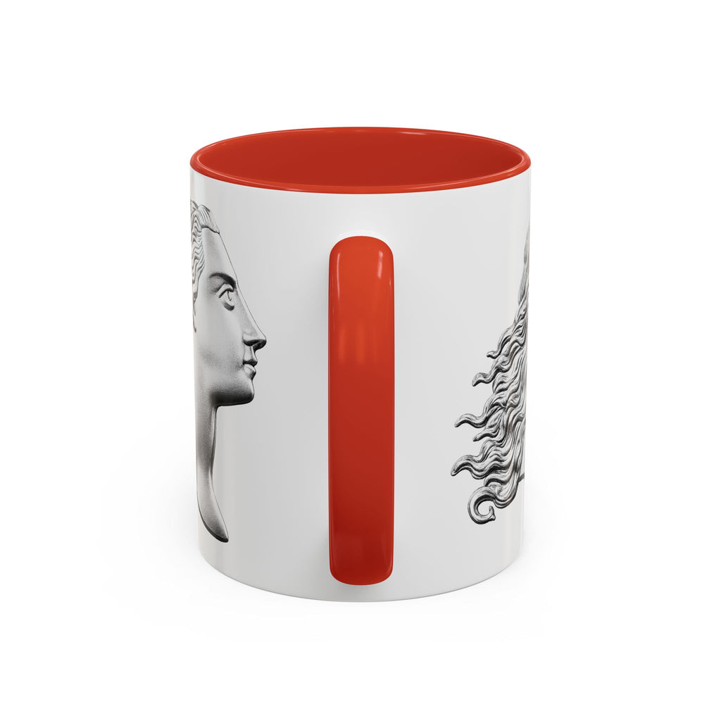 Sculpted Profile Accent Coffee Mug — Classical Bust Design (11/15 oz)