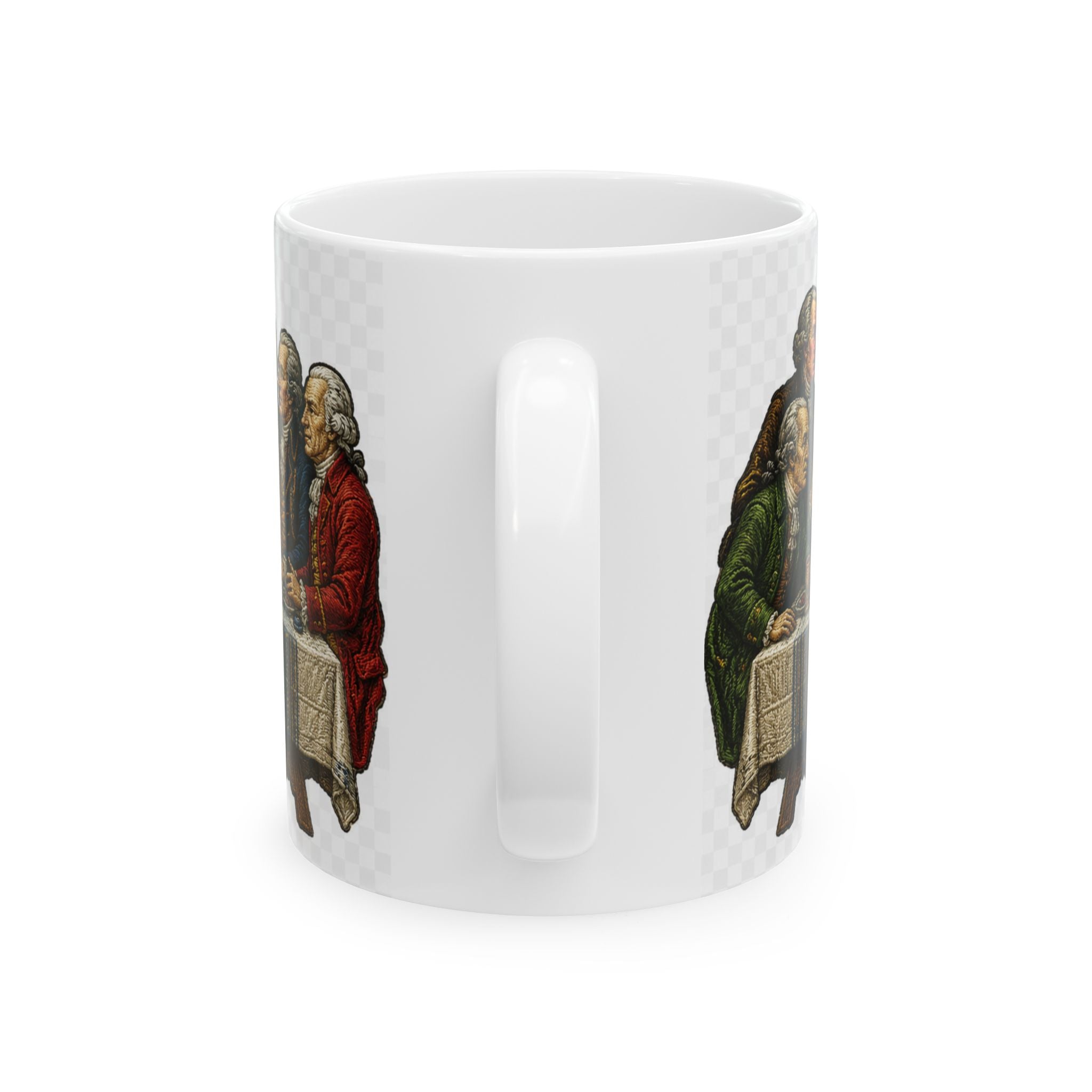 Founding Fathers Dinner Ceramic Mug – Historical Patriotic Coffee Cup (11oz/15oz)