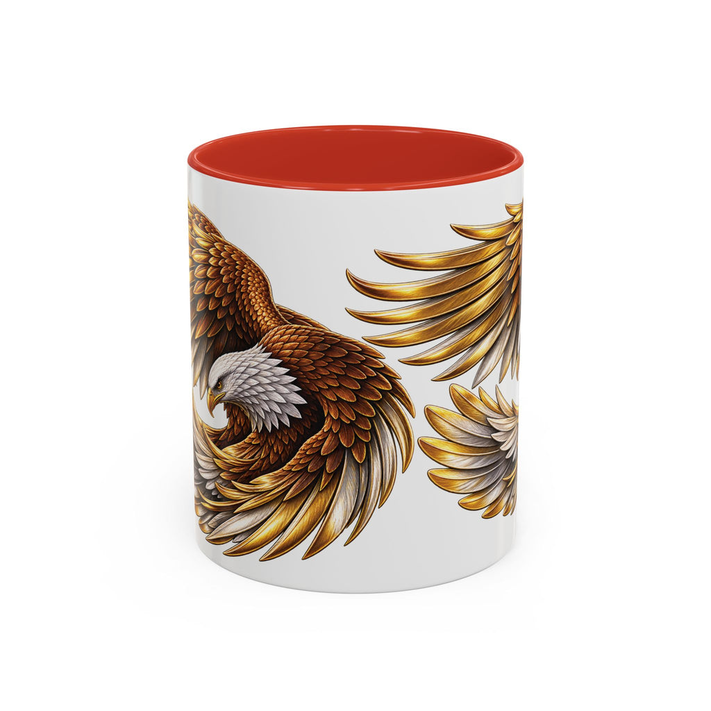 Golden Eagle Coffee Mug — Accent Ceramic Mug with Majestic Eagle Design