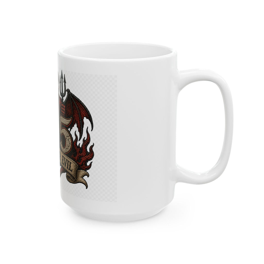 665 'The Lesser Evil' Devil Ceramic Mug — 11oz & 15oz Coffee Cup