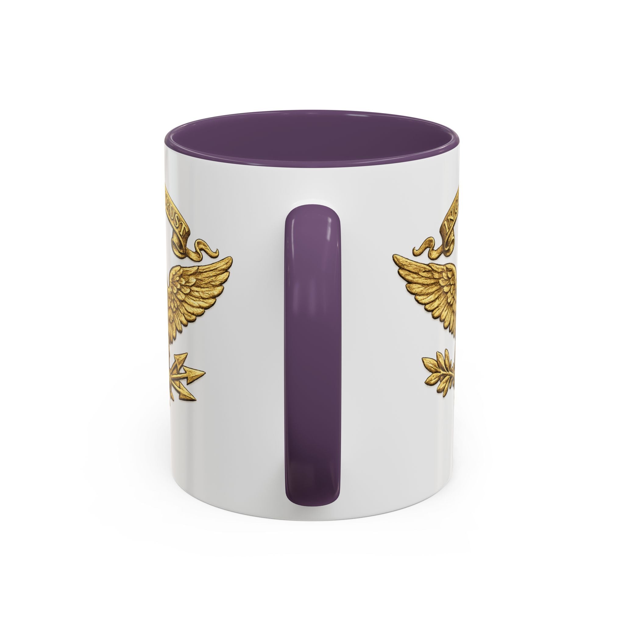 Gold Eagle 'In God We Trust' Accent Coffee Mug — Patriotic 11/15oz