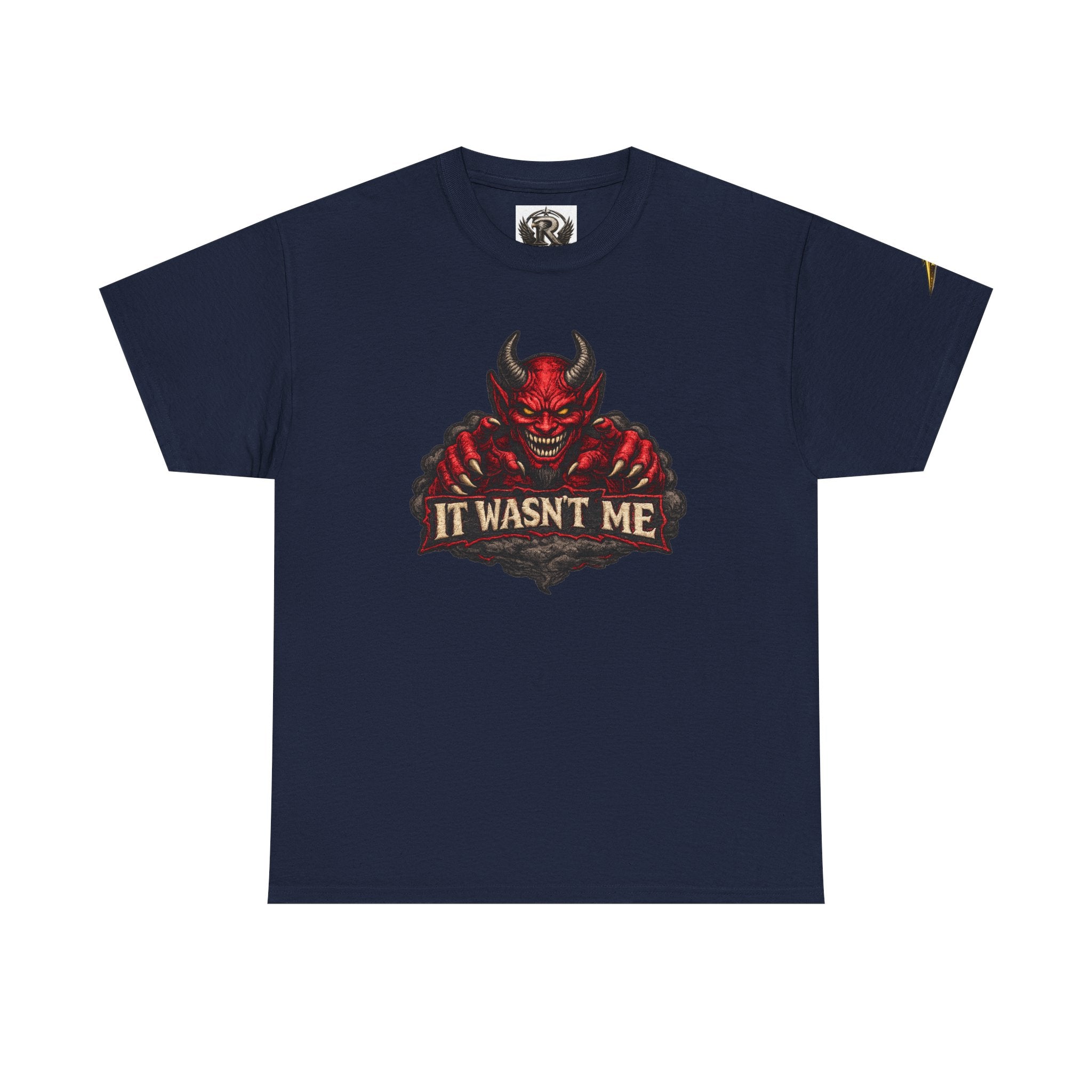Devil Graphic Tee — "It Wasn’t Me" Funny Demon T-Shirt