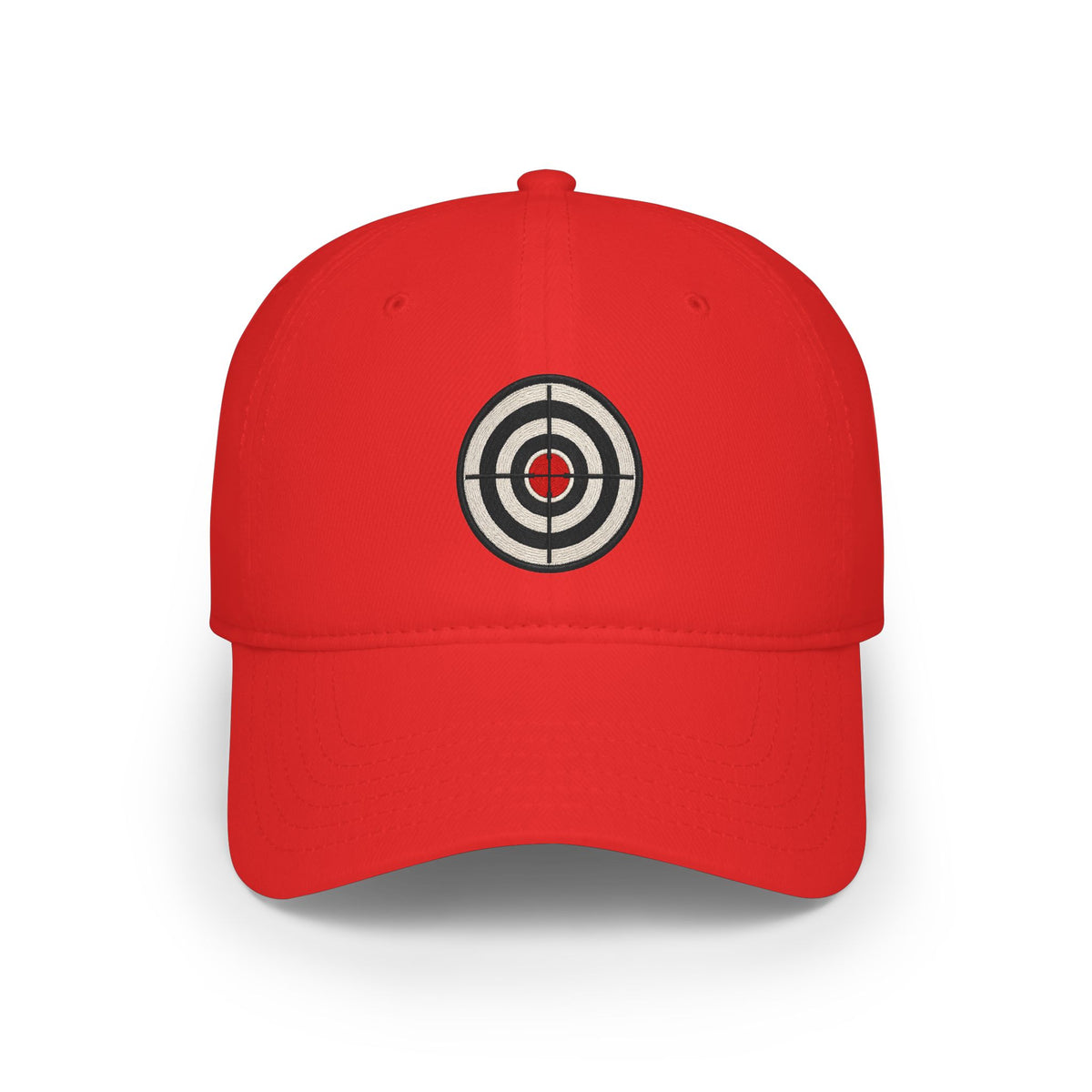 Target Bullseye Baseball Cap — Red Low Profile Hat