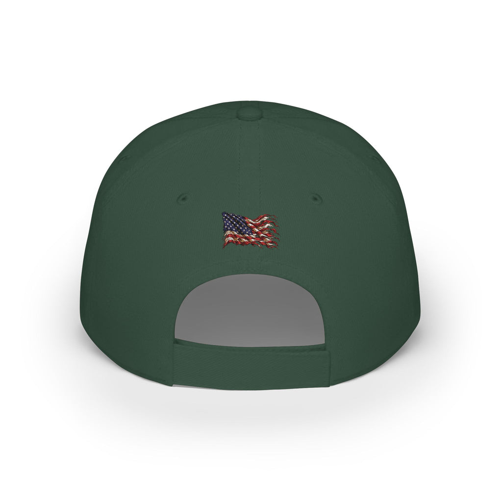 Broke & Retired Low Profile Baseball Cap – Funny Retirement Hat with American Flag Accent