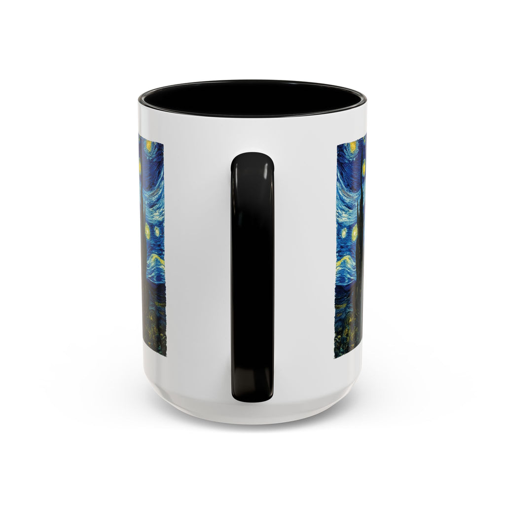 Starry Night Accent Coffee Mug — Van Gogh Style Night Sky Coffee Cup (11/15oz)
