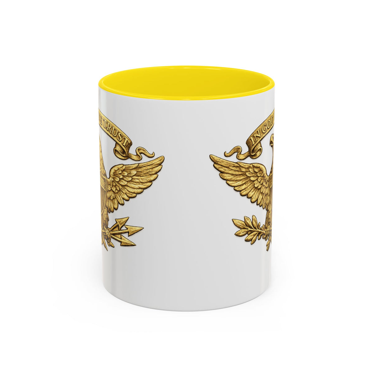 Gold Eagle 'In God We Trust' Accent Coffee Mug — Patriotic 11/15oz