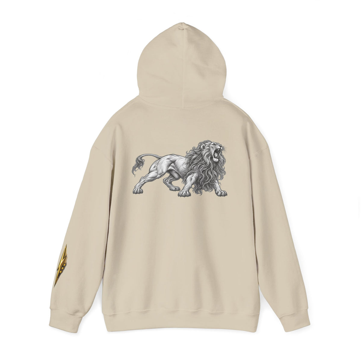 Lion Illustration Hoodie — Majestic Sketch Graphic Hooded Sweatshirt