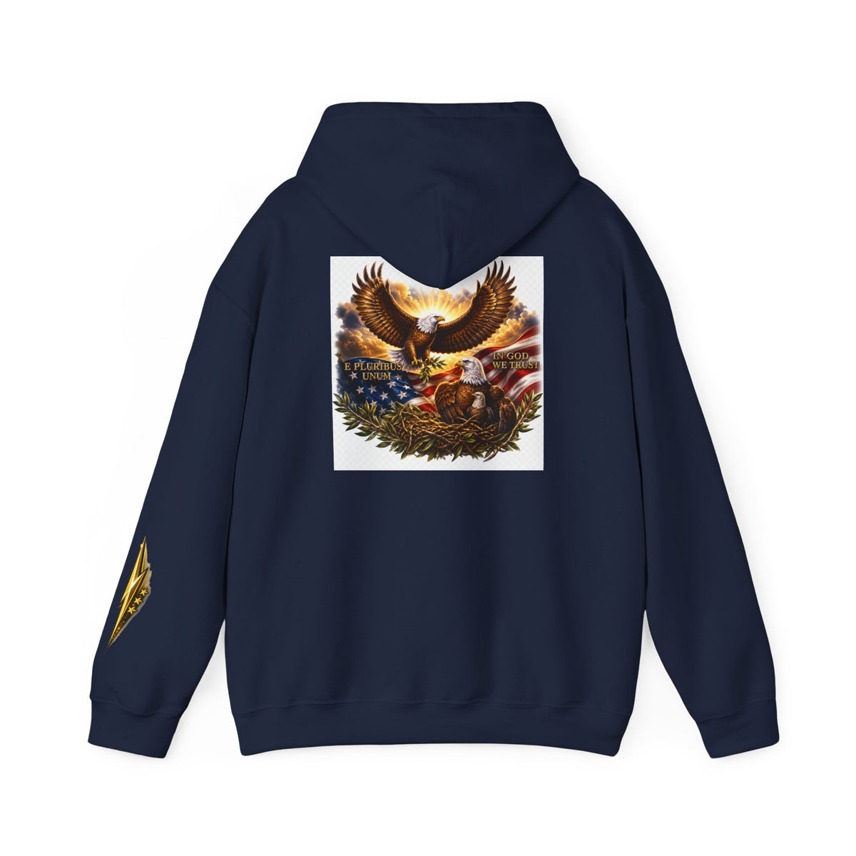 Patriotic Eagle Hoodie – American Flag & Bald Eagle Graphic Sweatshirt