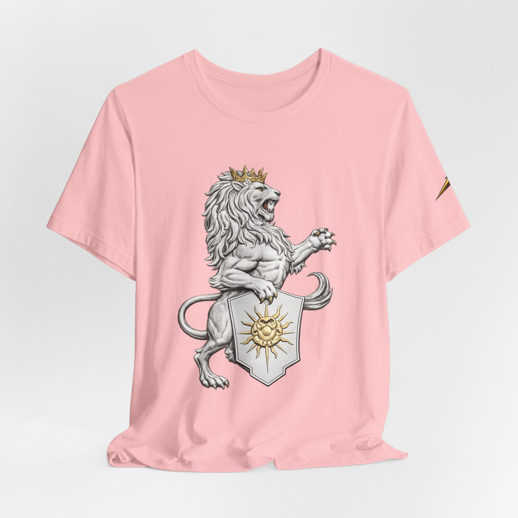Lion Crest T-Shirt — Regal Sun Shield Graphic Tee