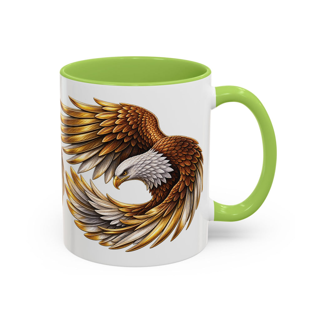 Golden Eagle Coffee Mug — Accent Ceramic Mug with Majestic Eagle Design