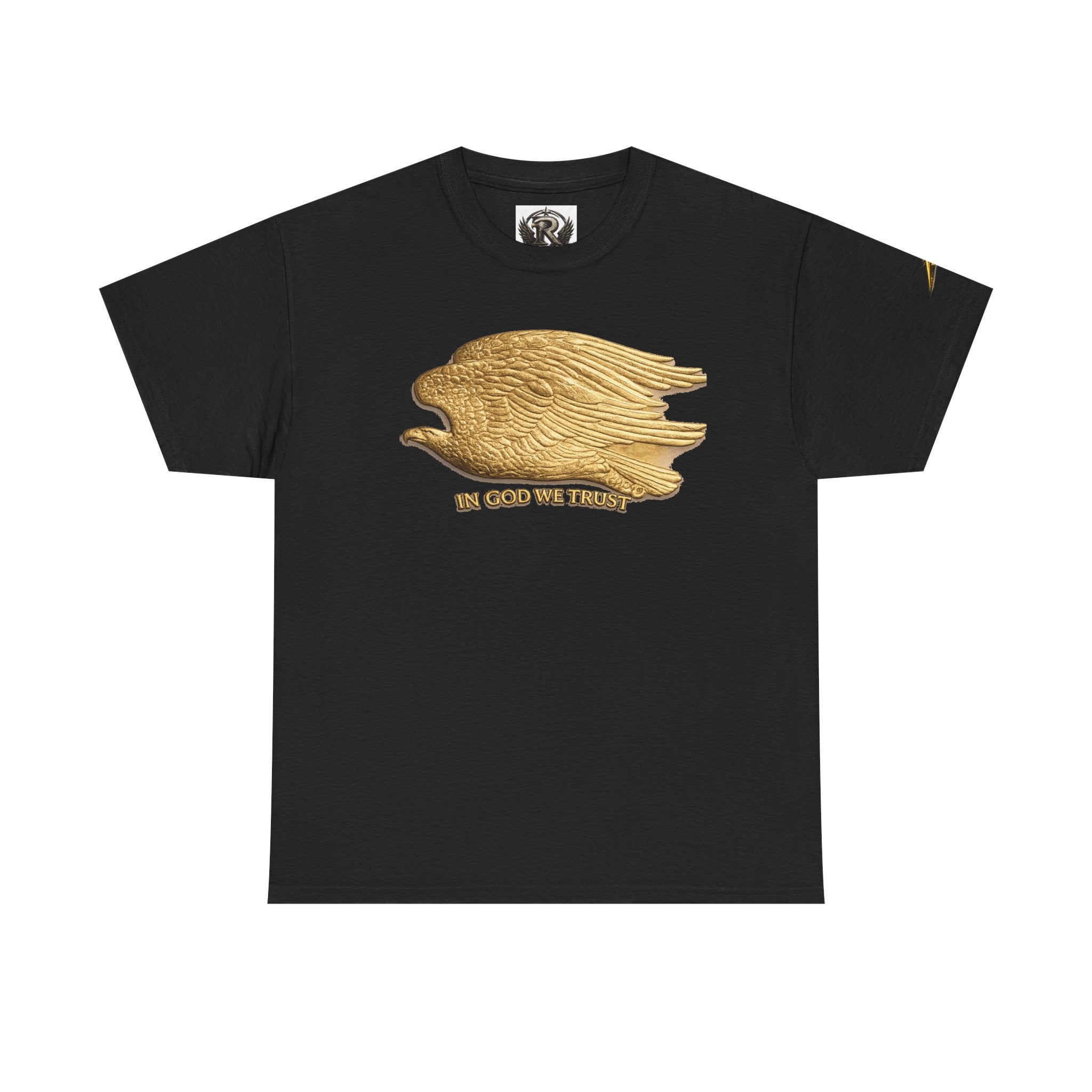 T-Shirt — Gold Eagle 'In God We Trust' Graphic Tee