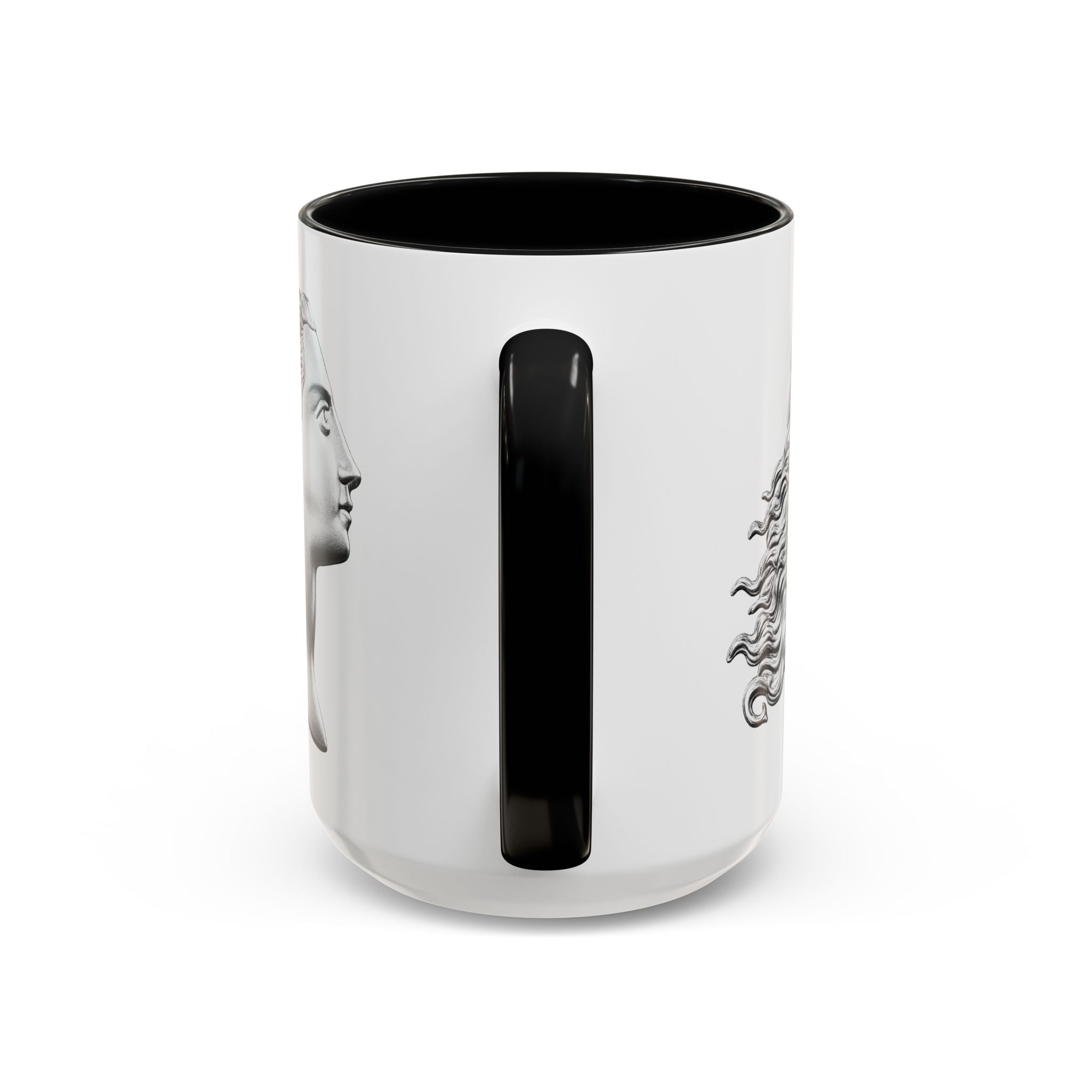 Sculpted Profile Accent Coffee Mug — Classical Bust Design (11/15 oz)