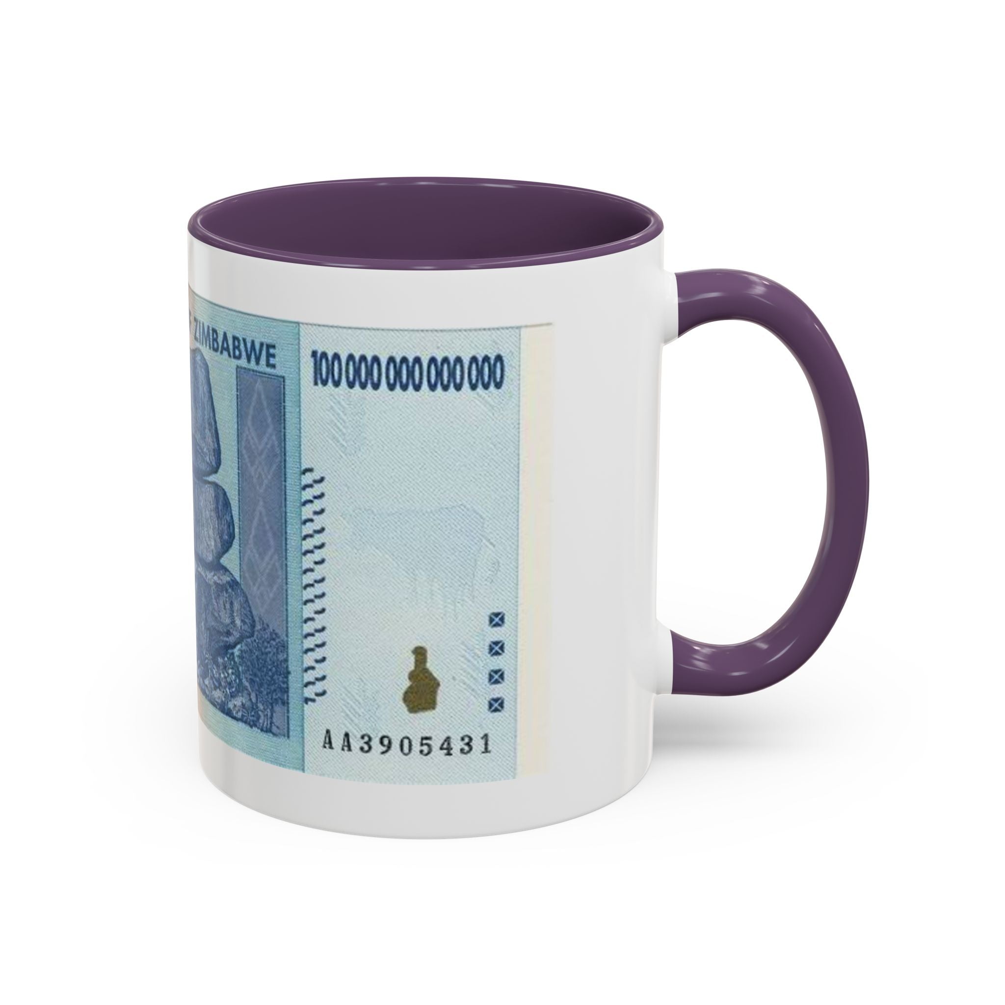 Zimbabwe Trillion Dollar Note Coffee Mug — Vintage Currency Accent Mug (11/15oz)