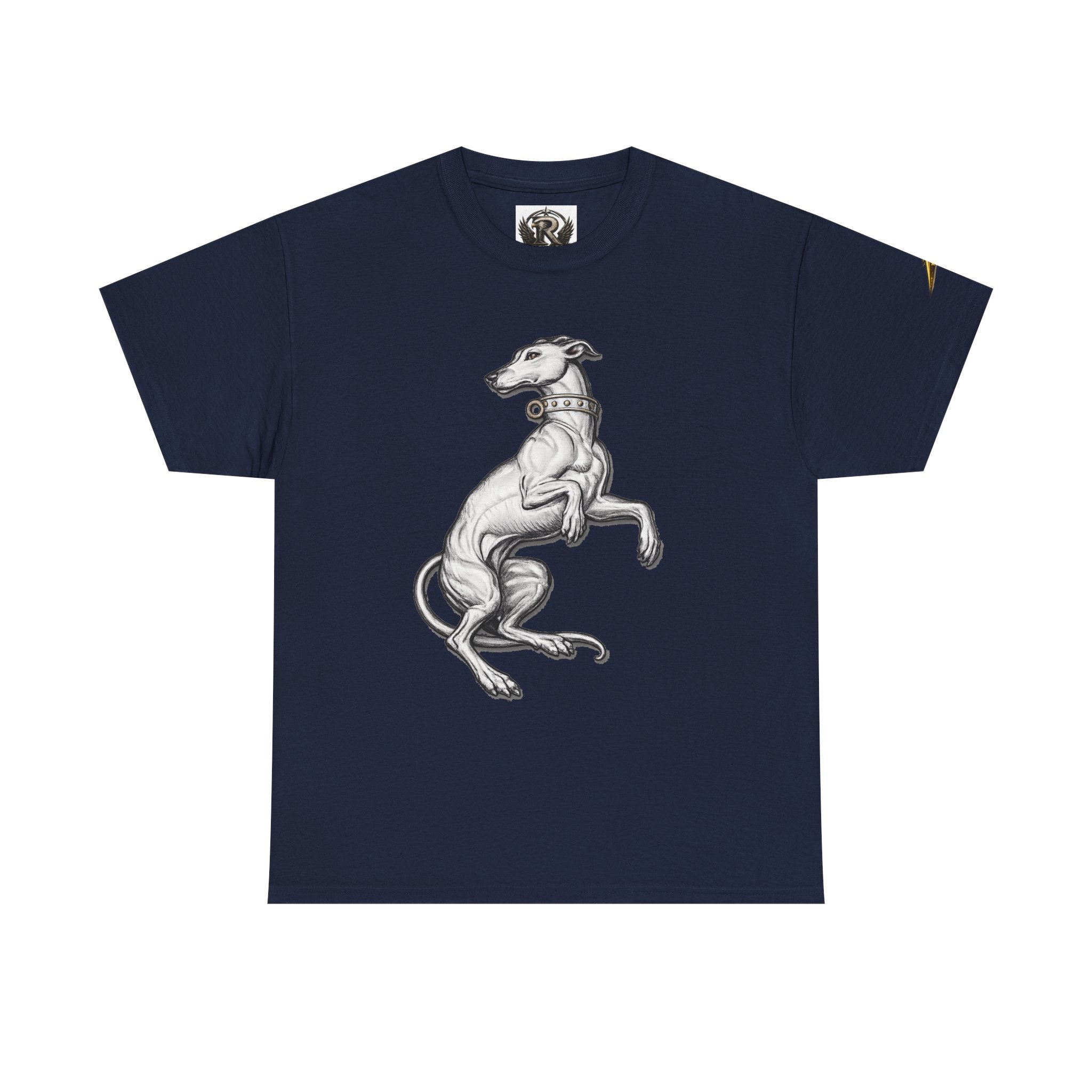 Greyhound Illustration Tee — Vintage Reared Dog Graphic T-Shirt
