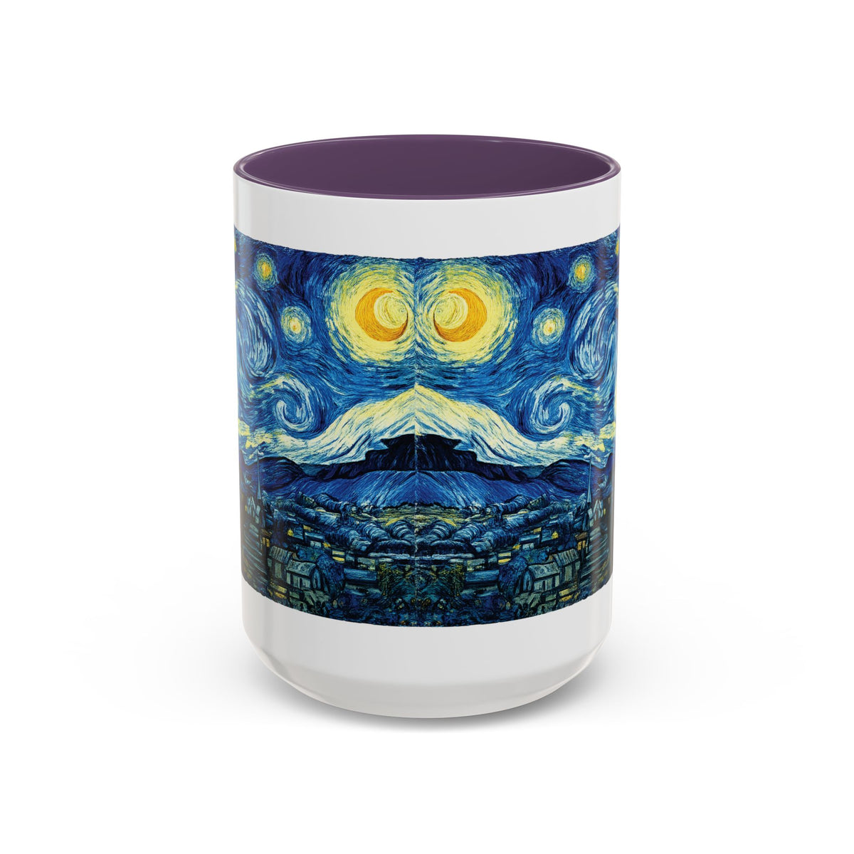 Starry Night Accent Coffee Mug — Van Gogh Style Night Sky Coffee Cup (11/15oz)