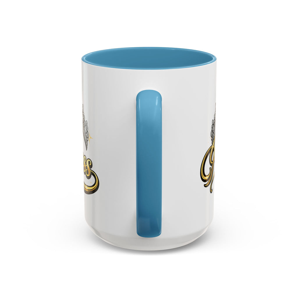 Princess Crown Accent Coffee Mug — Gold Script 11/15oz