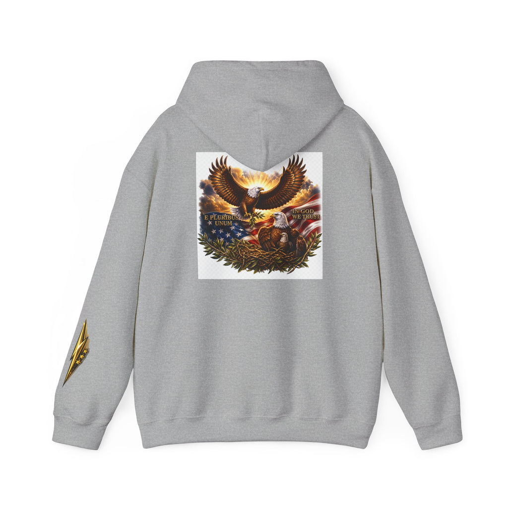 Patriotic Eagle Hoodie – American Flag & Bald Eagle Graphic Sweatshirt