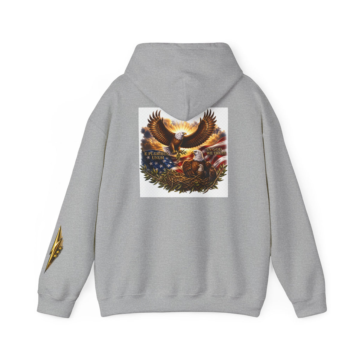 Patriotic Eagle Hoodie – American Flag & Bald Eagle Graphic Sweatshirt