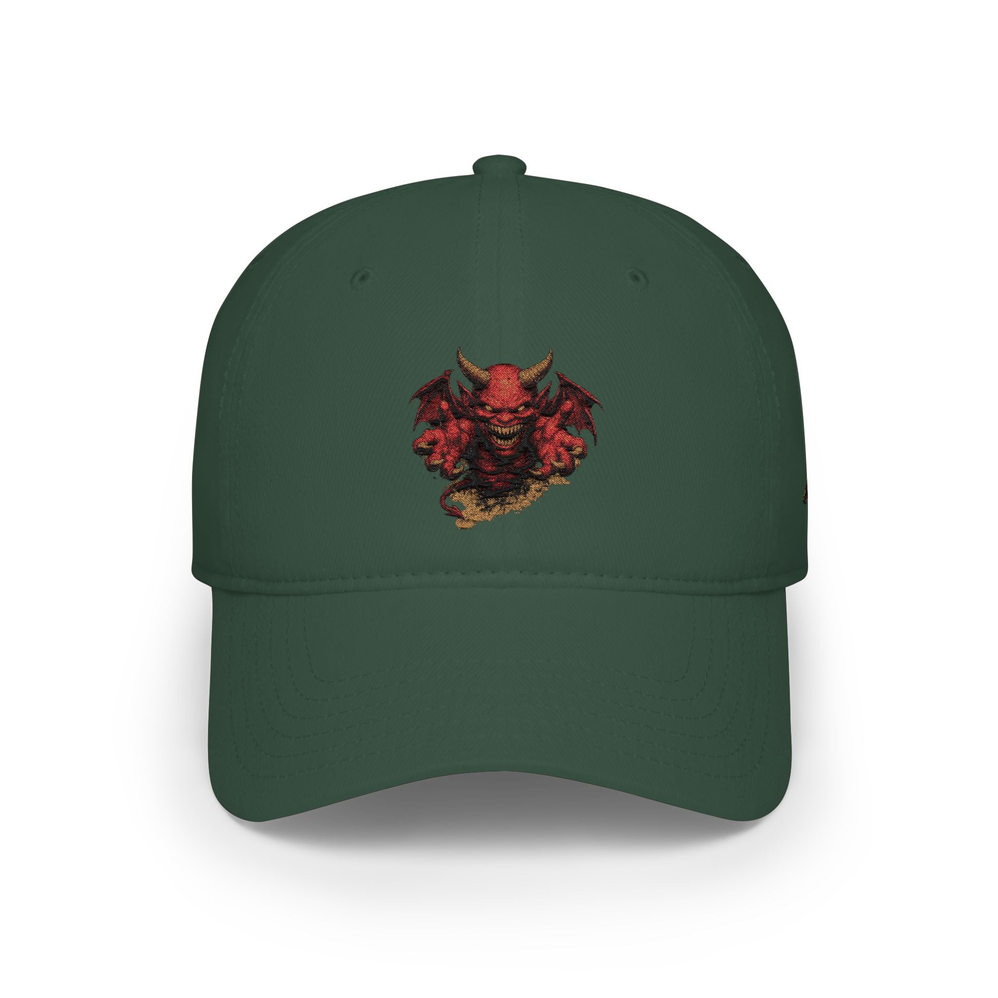 Devil Skull Embroidered Evil Baseball Cap - Low-Profile Hat