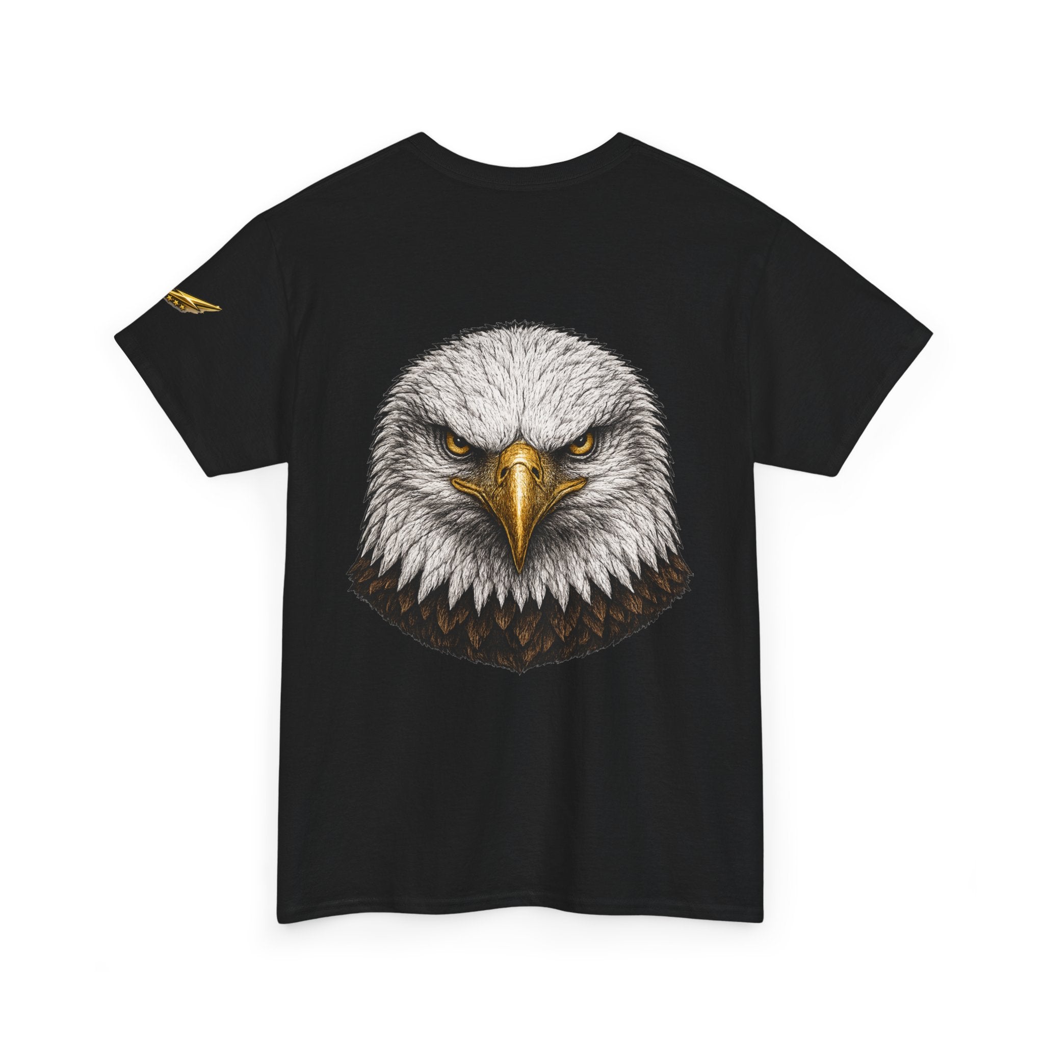 Eagle Head Graphic T‑Shirt — Fierce Bald Eagle Back Print
