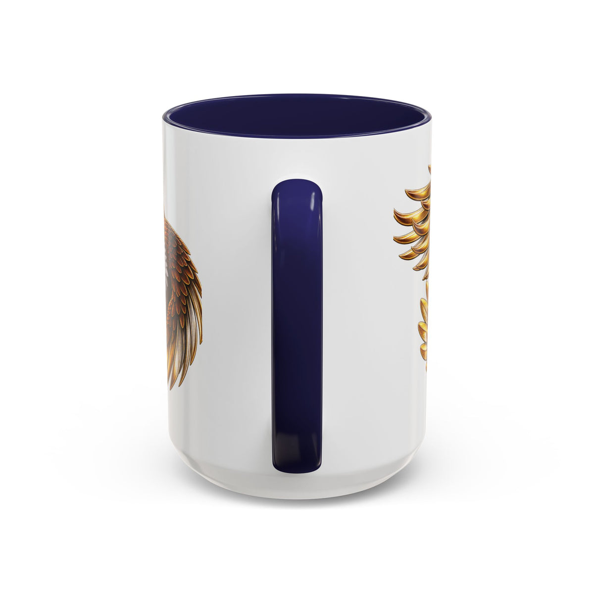 Golden Eagle Coffee Mug — Accent Ceramic Mug with Majestic Eagle Design