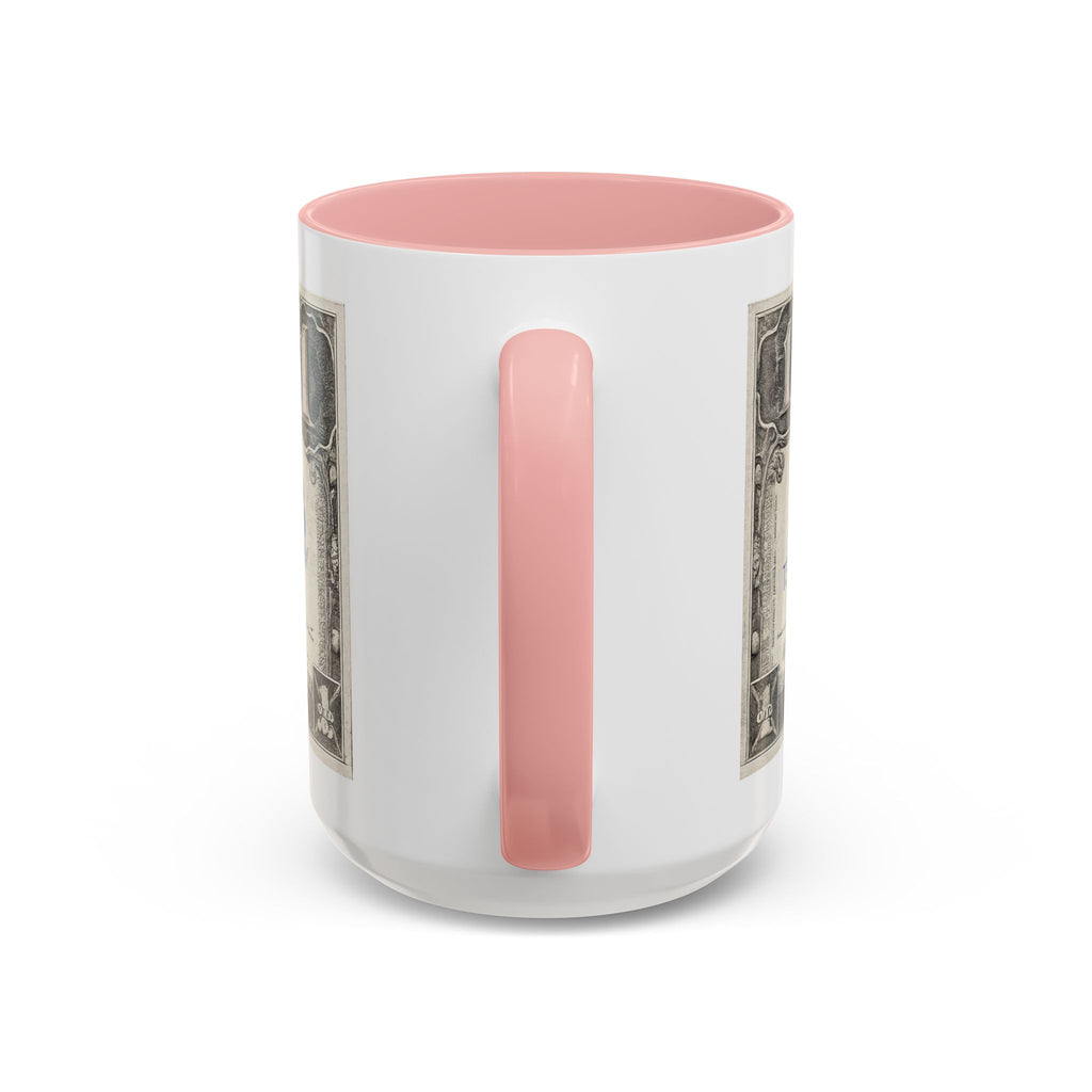 Dollar Bill Accent Coffee Mug — Vintage US Currency Design (11/15oz)