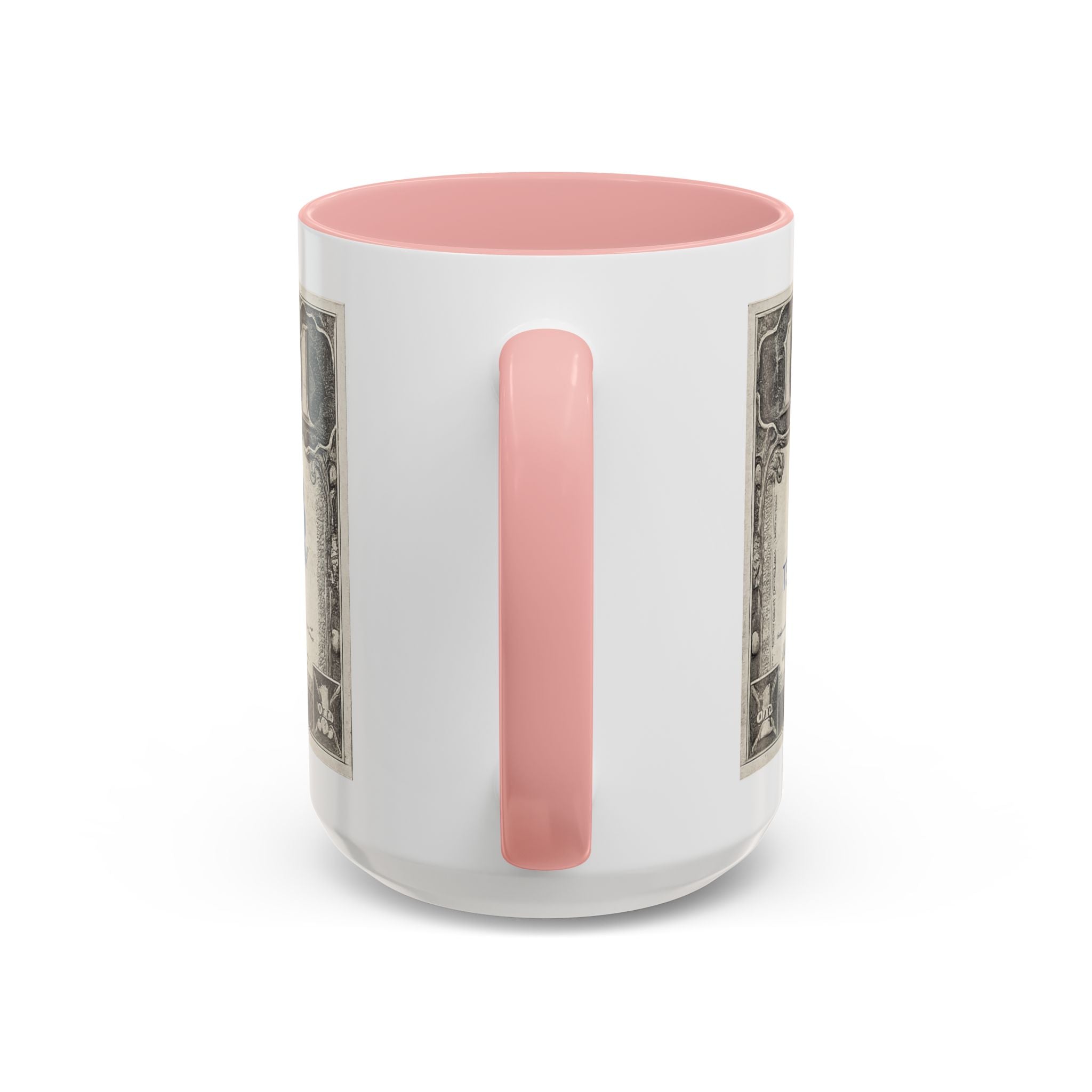 Dollar Bill Accent Coffee Mug — Vintage US Currency Design (11/15oz)