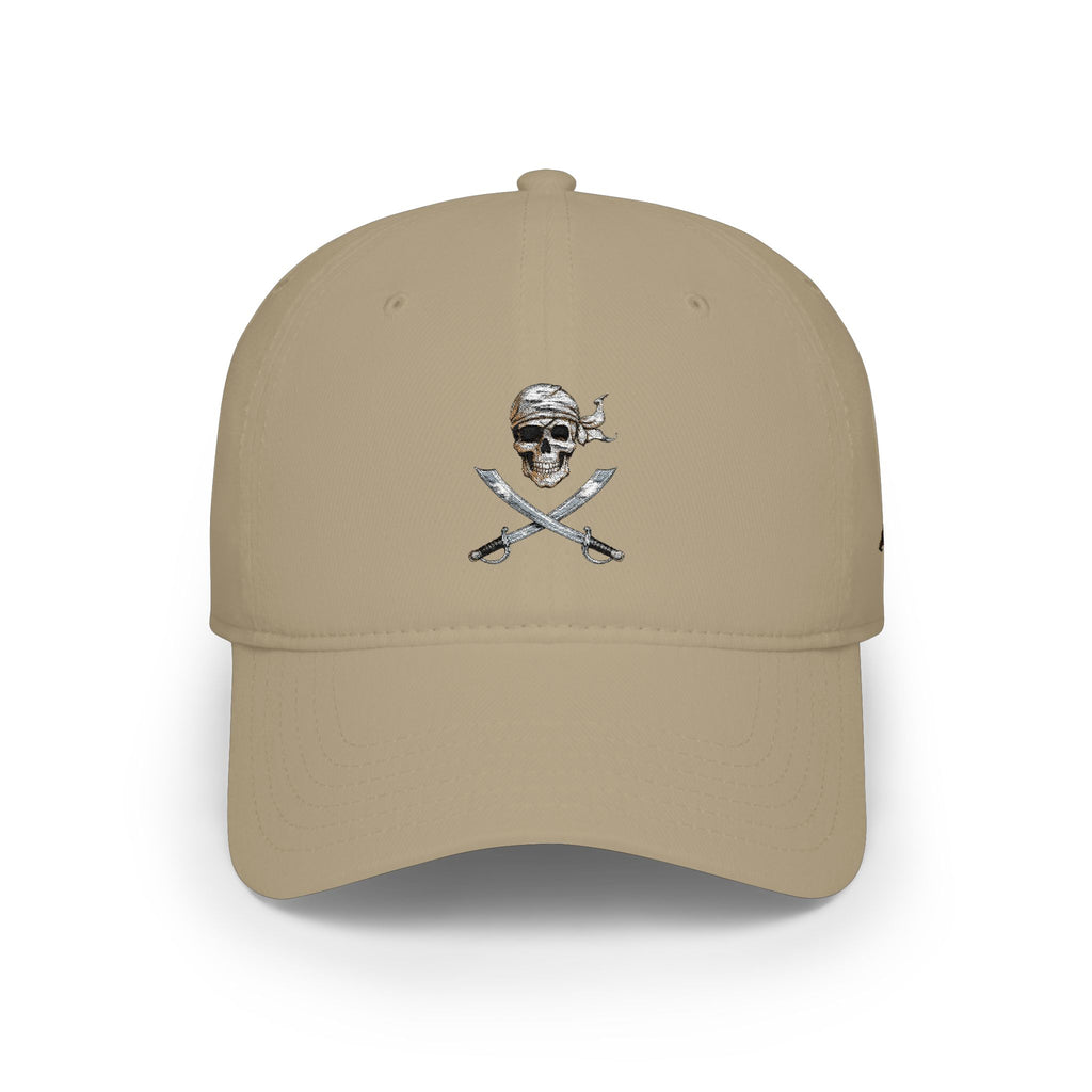 Skull & Crossbones Low Profile Baseball Cap – Pirate Hat