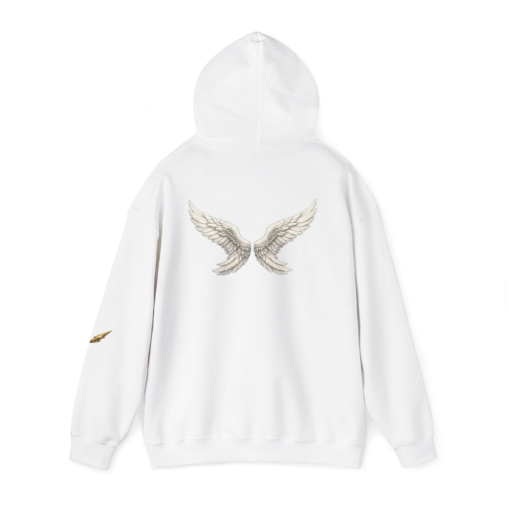 Angel Wings Hoodie — White Back Graphic Pullover