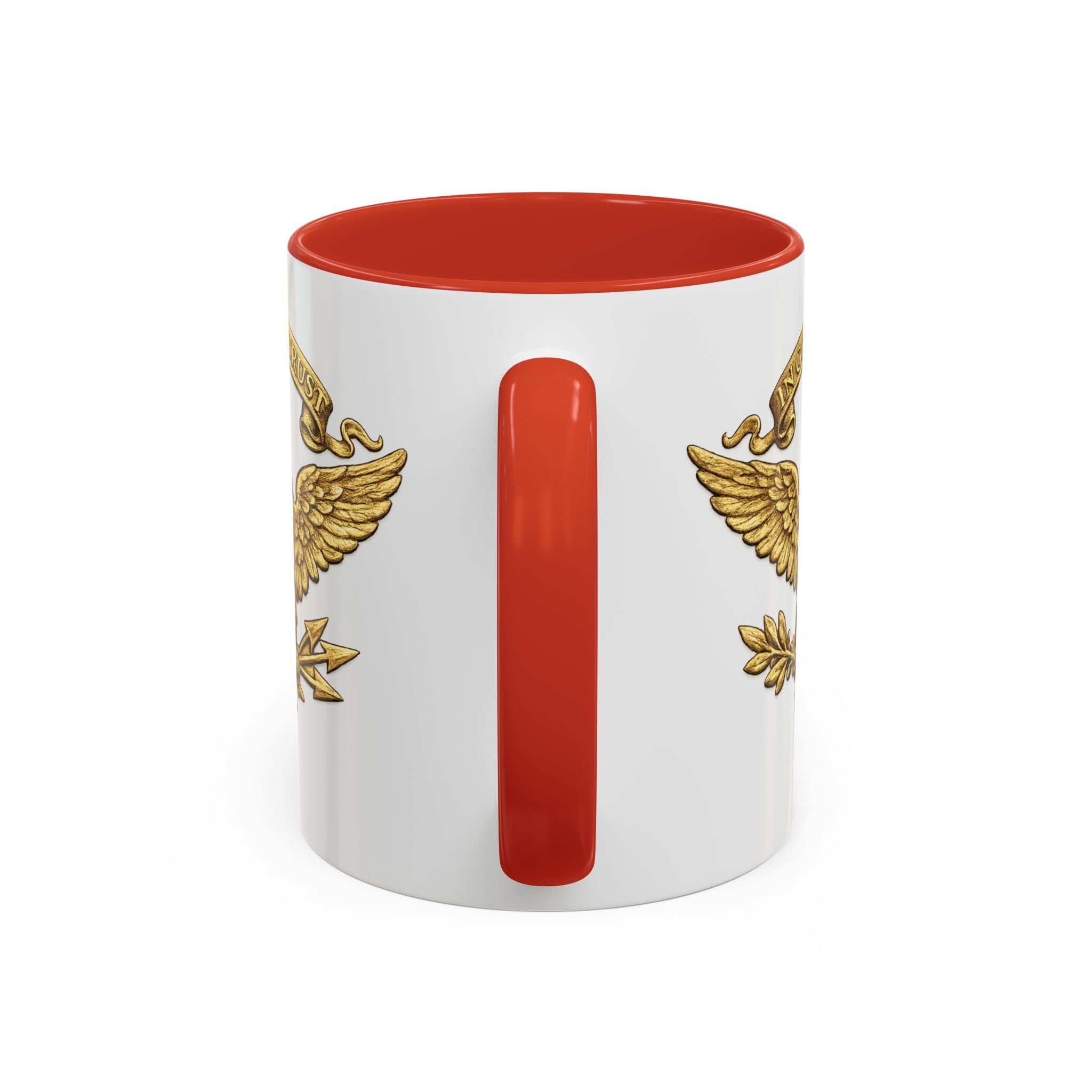 Gold Eagle 'In God We Trust' Accent Coffee Mug — Patriotic 11/15oz