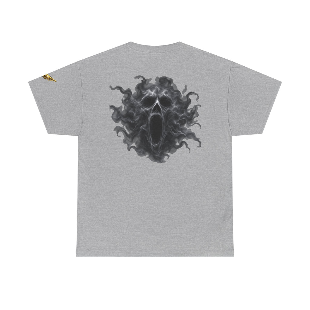 Ghostly Smoke Skull Tee — Dark Horror Back Graphic T-Shirt