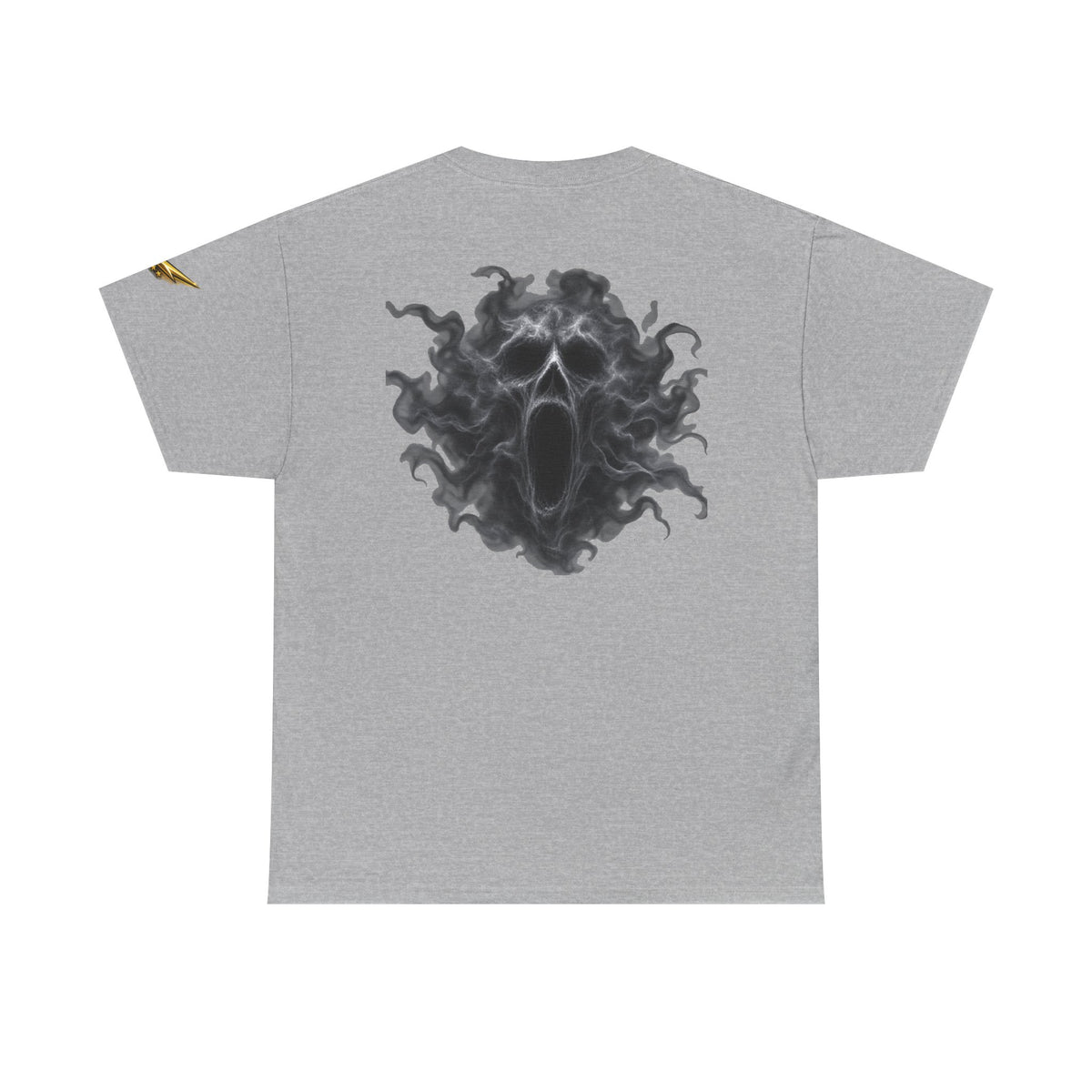 Ghostly Smoke Skull Tee — Dark Horror Back Graphic T-Shirt