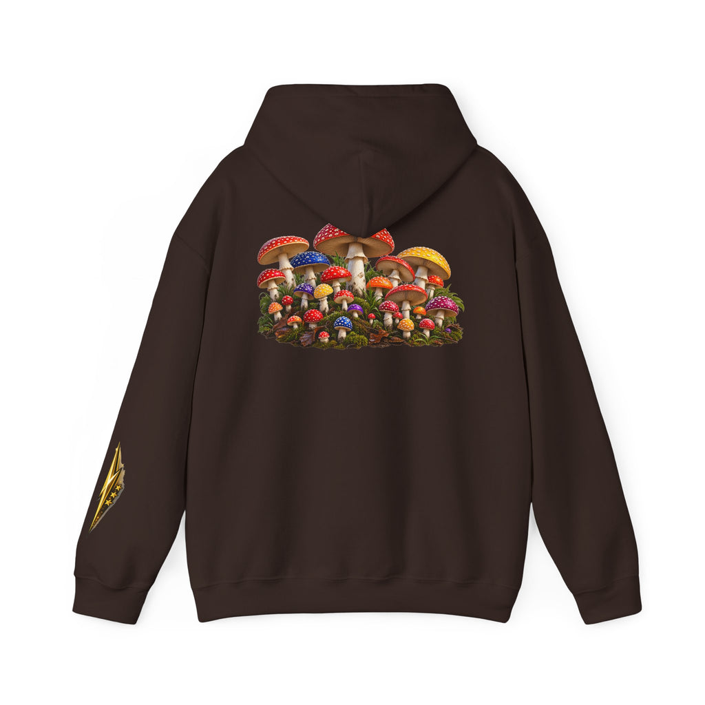 Mushroom Hoodie — Vintage Fly Agaric Fungi Graphic Pullover