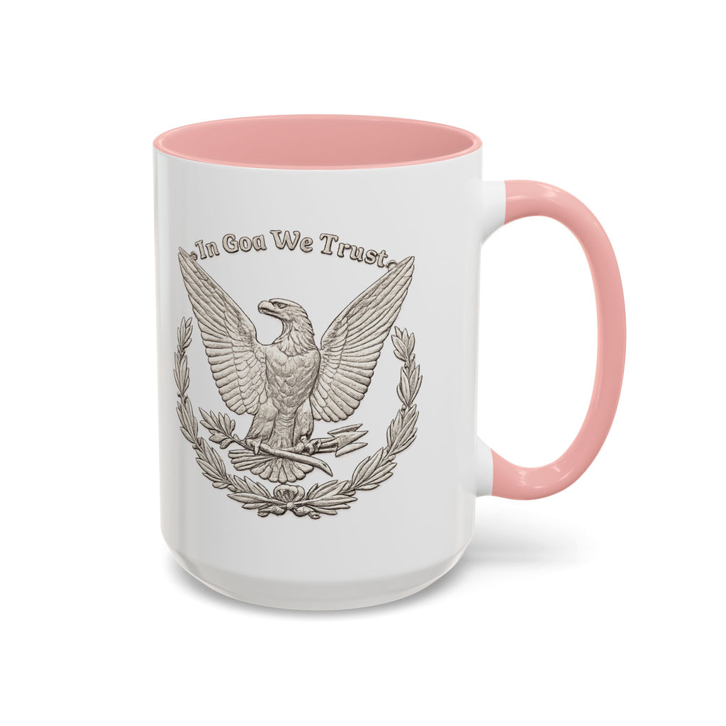 Eagle Emblem Coffee Mug — "In God We Trust" Accent Ceramic Mug (11/15oz)