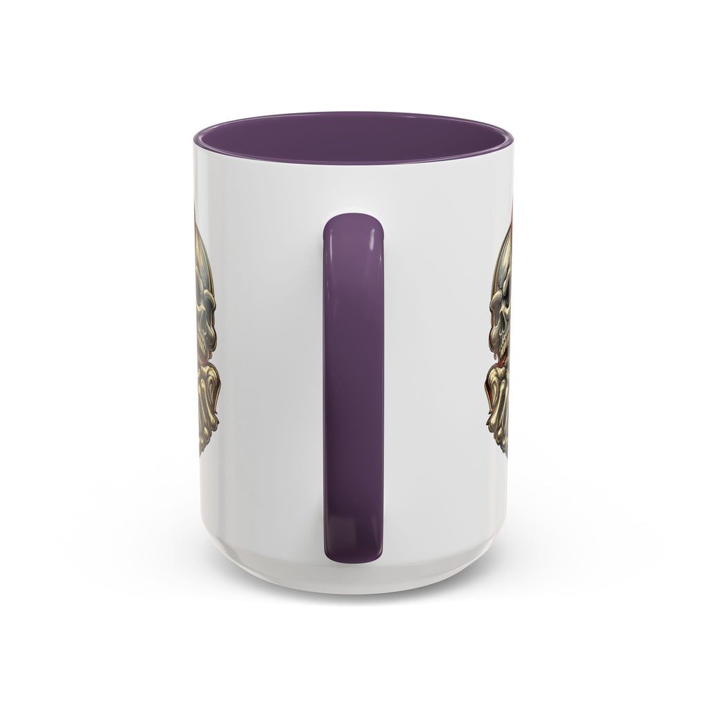 Devil Skull Accent Coffee Mug – Gothic Demon Skull Design (11/15 oz)