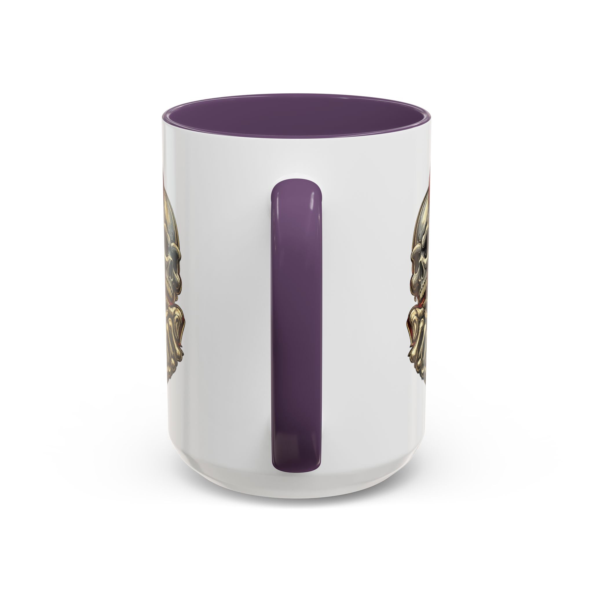 Devil Skull Accent Coffee Mug – Gothic Demon Skull Design (11/15 oz)