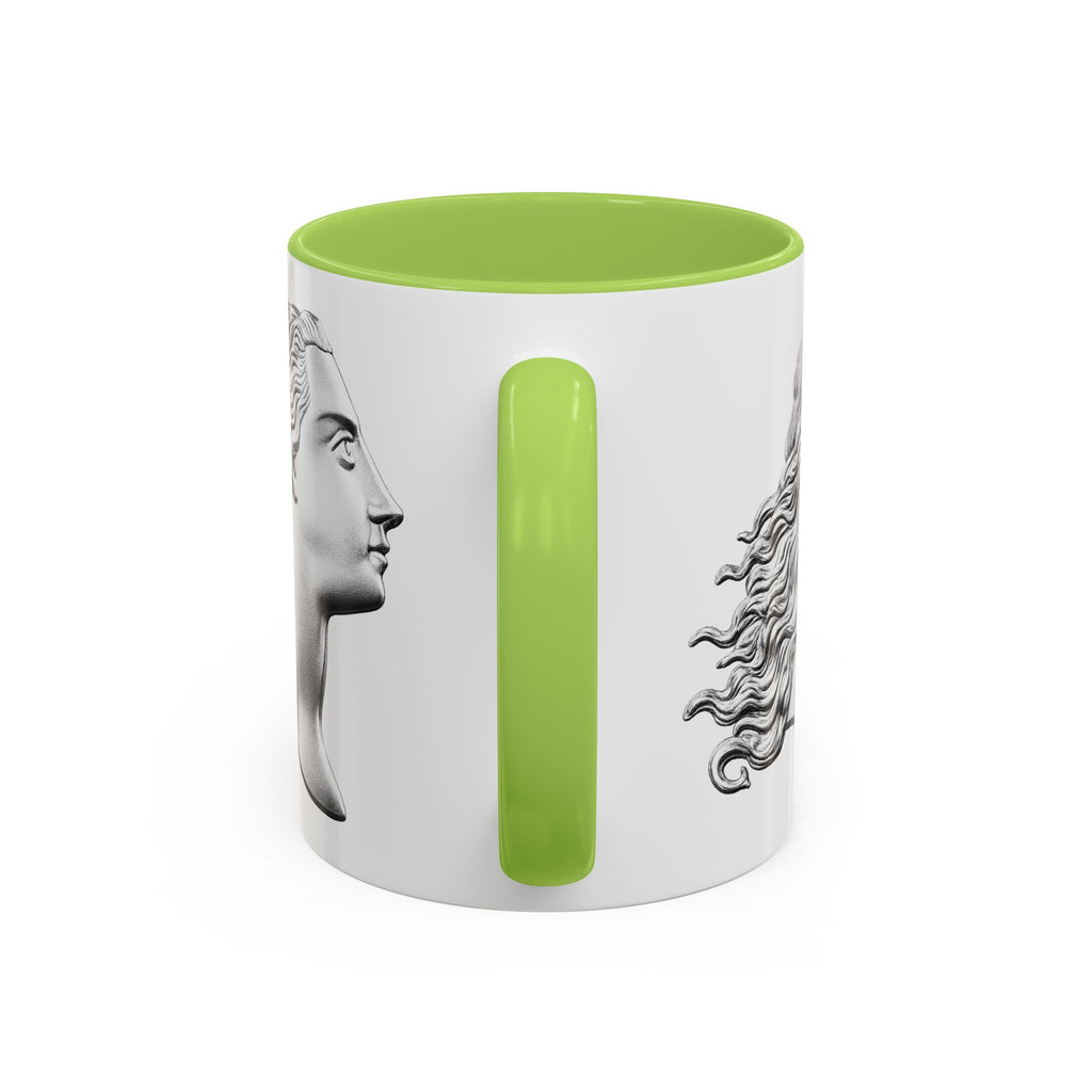 Sculpted Profile Accent Coffee Mug — Classical Bust Design (11/15 oz)