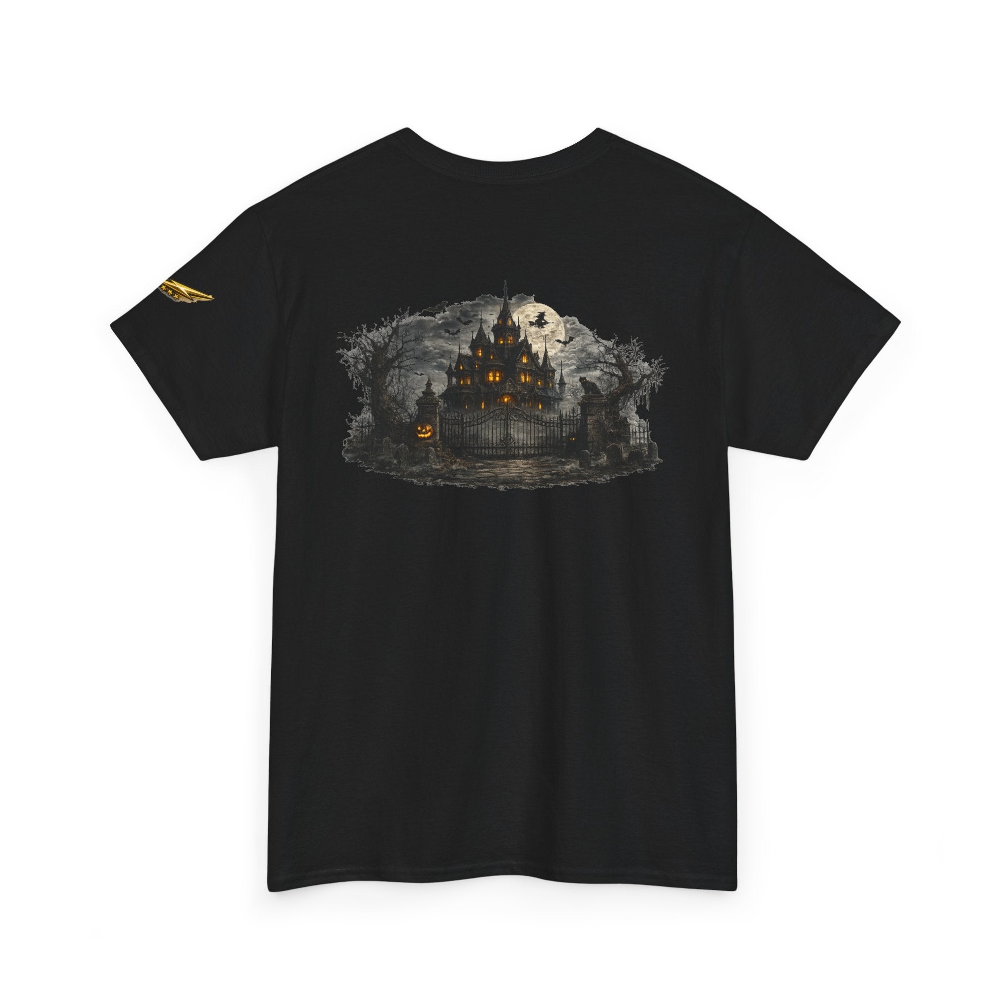 Haunted Mansion Tee — Spooky Gothic Castle Graphic T-Shirt