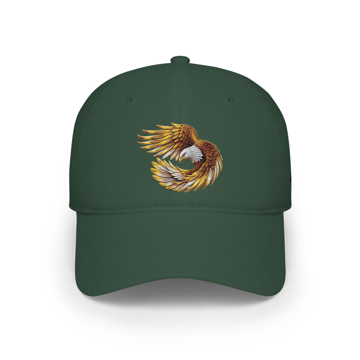 Embroidered Golden Eagle Baseball Cap — Low Profile Cap