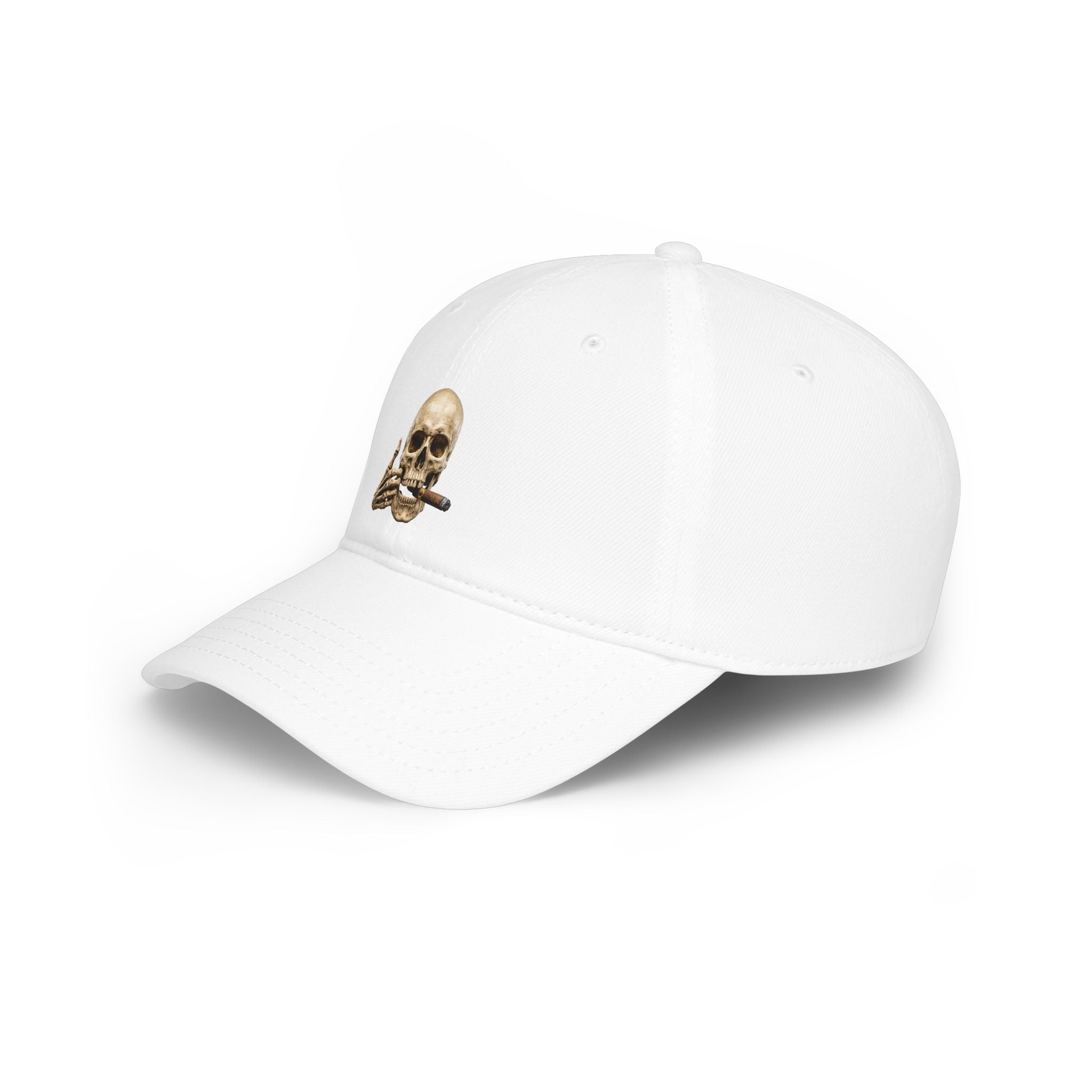 Cigar Smoking Skull, Low Profile Baseball Cap