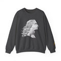 Classical Statue Profile Crewneck Sweatshirt — Sculpted Grecian Head Graphic