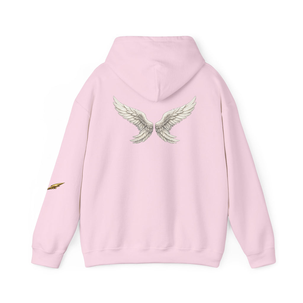 Angel Wings Hoodie — White Back Graphic Pullover