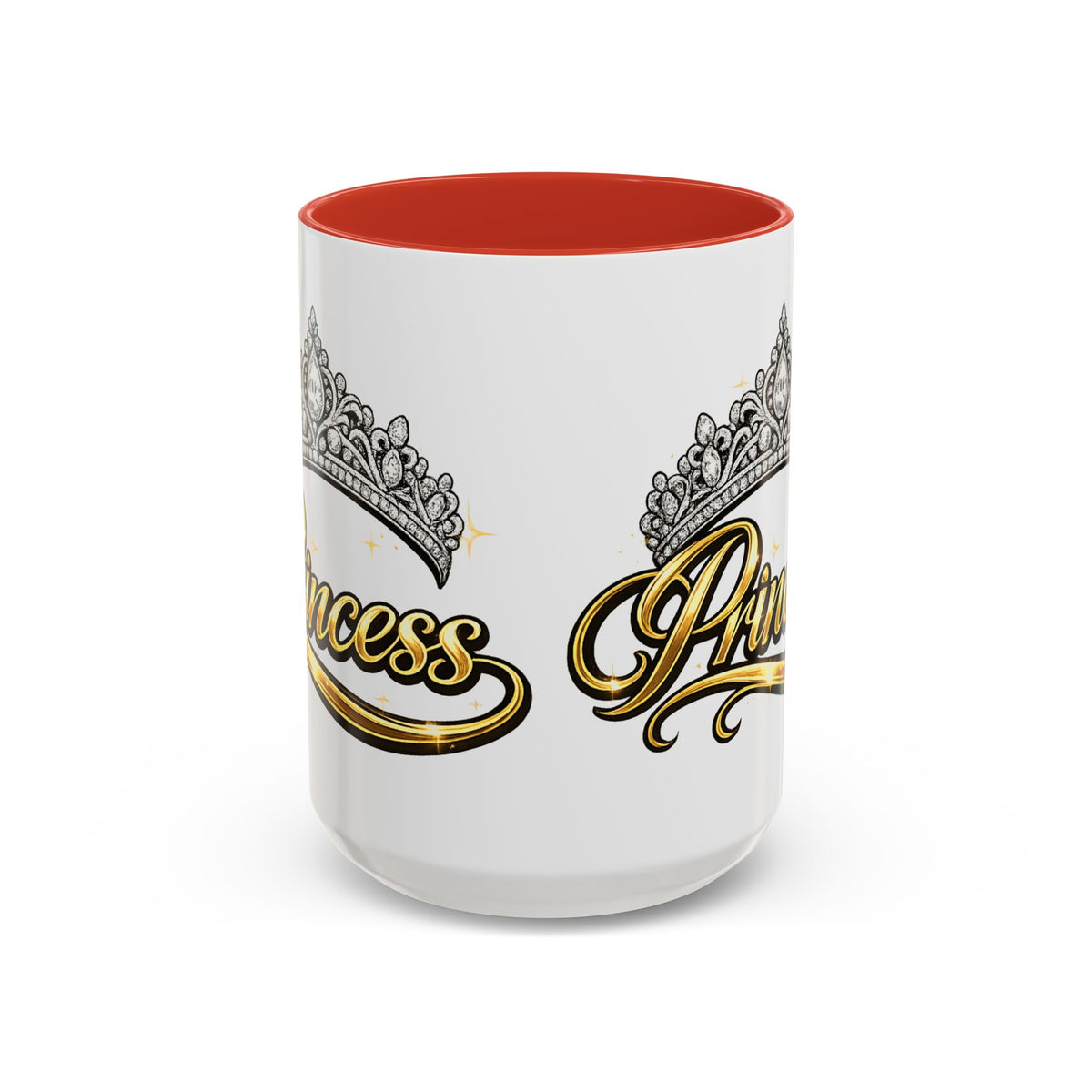 Princess Crown Accent Coffee Mug — Gold Script 11/15oz