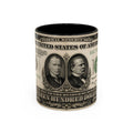 Money Print Coffee Mug — Vintage 1000 & 500 Note Accent Mug