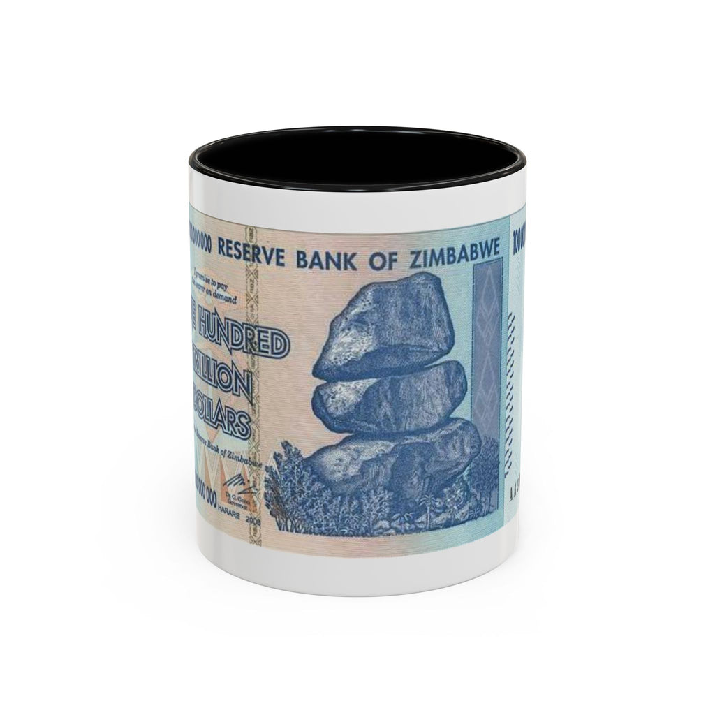 Zimbabwe Trillion Dollar Note Coffee Mug — Vintage Currency Accent Mug (11/15oz)