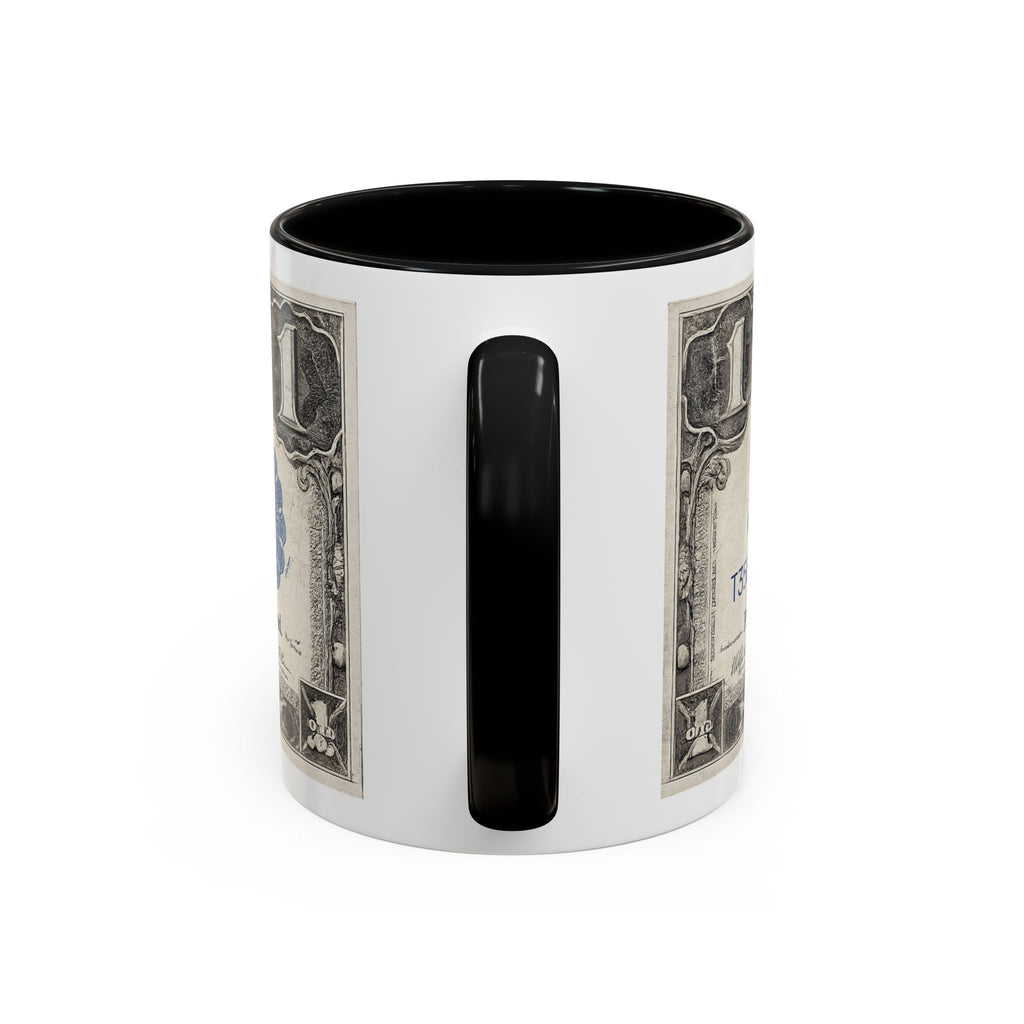 Dollar Bill Accent Coffee Mug — Vintage US Currency Design (11/15oz)