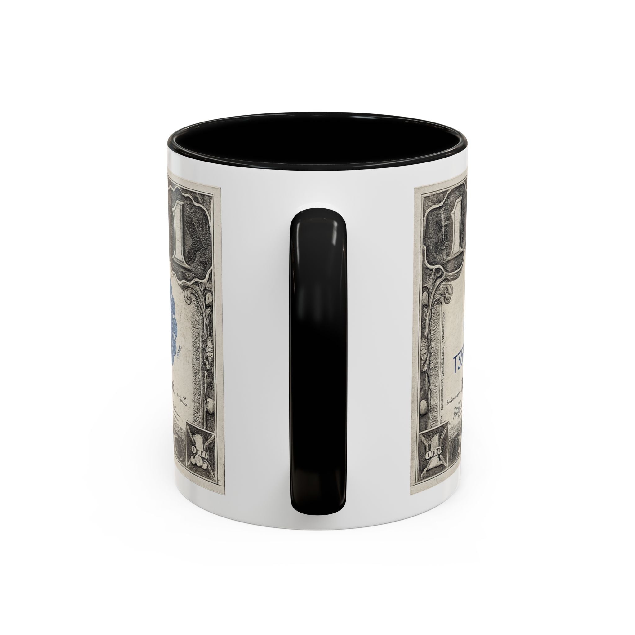 Dollar Bill Accent Coffee Mug — Vintage US Currency Design (11/15oz)